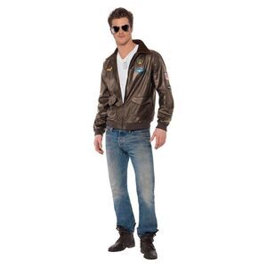 Top Gun Unisex Adult Costume Jacket / Brown